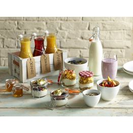 Genware White Wash Wooden Crate 34 x 23 x 15cm alternative