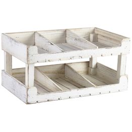 White Wash Wooden Display Crate Stand alternative