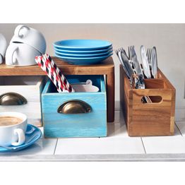 GenWare Acacia Wood 3 Compartment Cutlery Box alternative