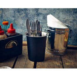 GenWare Stainless Steel Black Cutlery Cylinder alternative