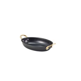 GenWare Black Vintage Steel Oval Dish 18.5 x 13.5cm