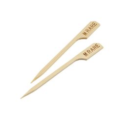Bamboo Steak Markers 9cm/ 3.5" Medium Rare (100pcs)