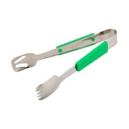 Genware Plastic Handle Buffet Tongs Green