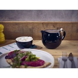 GenWare Porcelain Black Teapot with St/ St Lid &amp; Infuser 50cl/ 17.6oz alternative