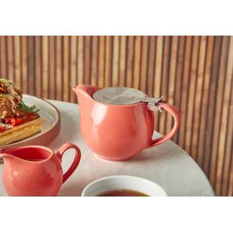 GenWare Porcelain Coral Teapot with St/ St Lid &amp; Infuser 50cl/ 17.6oz alternative