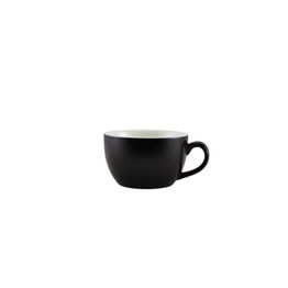 Genware Porcelain Matt Black Bowl Shaped Cup 25cl/ 8.75oz