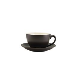 Genware Porcelain Matt Black Bowl Shaped Cup 34cl/ 12oz alternative