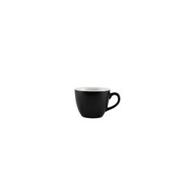 Genware Porcelain Matt Black Bowl Shaped Cup 9cl/ 3oz
