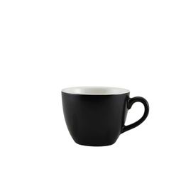 Genware Porcelain Matt Black Bowl Shaped Cup 9cl/ 3oz