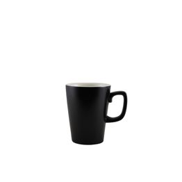 Genware Porcelain Matt Black Latte Mug 34cl/ 12oz