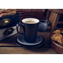 Genware Porcelain Matt Black Latte Mug 34cl/ 12oz alternative