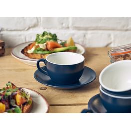 GenWare Porcelain Matt Blue Bowl Shaped Cup 25cl/ 8.75oz alternative