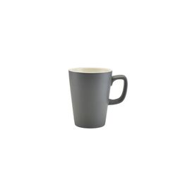 Genware Porcelain Matt Grey Latte Mug 34cl/ 12oz