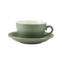 GenWare Porcelain Matt Sage Bowl Shaped Cup 17.5cl/ 6oz