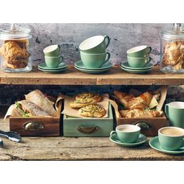 GenWare Porcelain Matt Sage Bowl Shaped Cup 25cl/ 8.75oz alternative