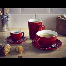 Genware Porcelain Red Bowl Shaped Cup 9cl/ 3oz alternative