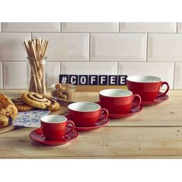 Genware Porcelain Red Saucer 13.5cm/ 5.25" alternative