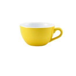 Genware Porcelain Yellow Bowl Shaped Cup 17.5cl/ 6oz