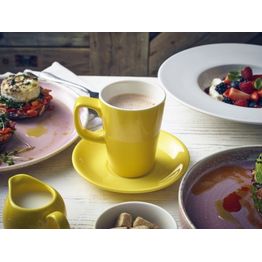 Genware Porcelain Yellow Latte Mug 34cl/ 12oz alternative