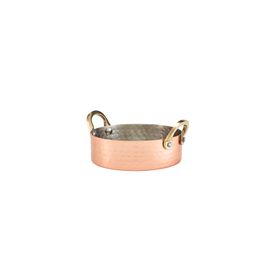 Mini Hammered Copper Plated Casserole Dish 12 x 3.5cm