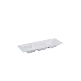 GenWare Porcelain Triple Dish 25.4 x 9cm/ 10 x 3.5"