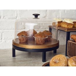 Clear PC Dome Lid With Copper Handle 26.5 x 16.2cm alternative