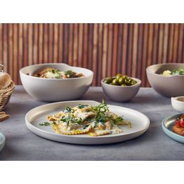 White Copenhagen Round Melamine Plate 28cm alternative