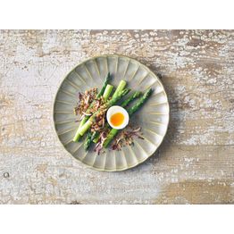 Terra Porcelain Matt Grey Scalloped Coupe Plate 26cm alternative