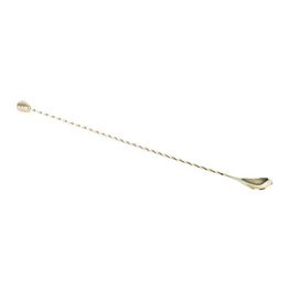 DPS Barware 40.5cm Gold Plated Bar Spoon With Skull End