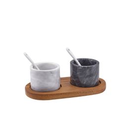 Marble Salt &amp; Pepper Pot Set
