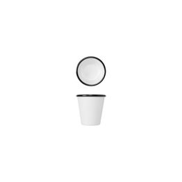 Black/ White Melamine Athens Pot 9.2 x 9cm