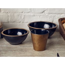 Copper/ Black Utah Melamine Bowl 16 x 7cm alternative