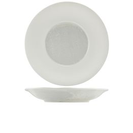 Incise Porcelain Lustre Deep Winged Plate 30cm