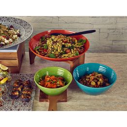 Light Blue Glazed Melamine Casablanca Bowl 24.5 x 10cm alternative