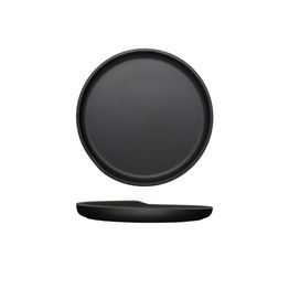 Black Copenhagen Round Melamine Plate 22.5cm