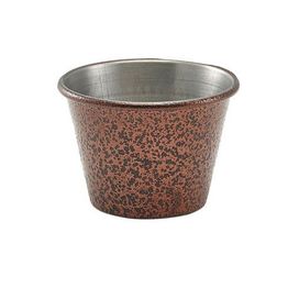 2.5oz Stainless Steel Ramekin Hammered Copper