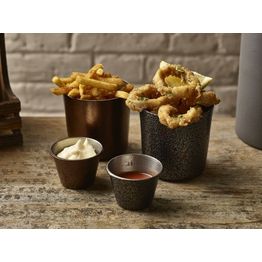 2.5oz Stainless Steel Ramekin Hammered Silver alternative