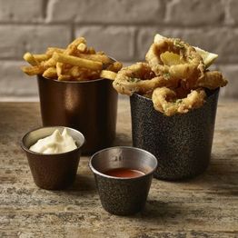GenWare 2.5oz Stainless Steel Ramekin Hammered Silver alternative