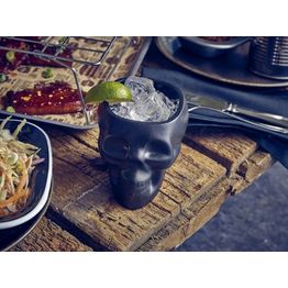 Genware Cast Iron Effect Skull Tiki Mug 40cl/ 14oz alternative