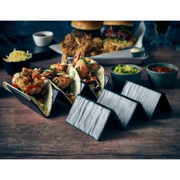 GenWare Melamine Matt Black Fast Food Stand 2 Slot alternative