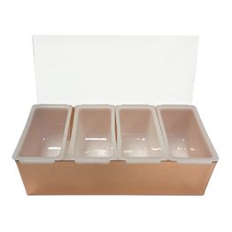 Beaumont 4 Compartment Condiment Holder Copper Plated alternative