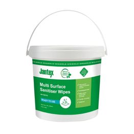 Jantex Green Surface Sanitiser Wipes Starter Tub 200mm