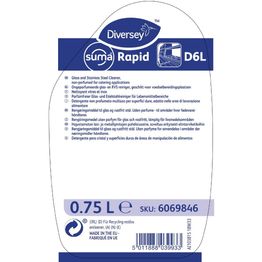 Suma Rapid D6L Glass and Stainless Steel Cleaner Ready To Use 750ml alternative