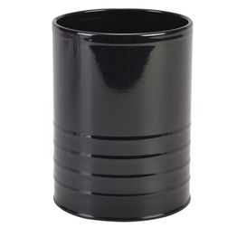 Galvanised Steel Can 11cm Dia x 14.5cm Black