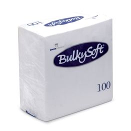 Bulkysoft 24cm 2 Ply White Cocktail Napkin