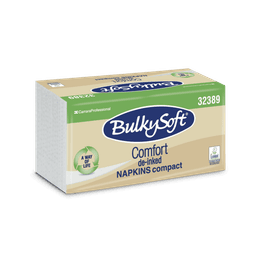 Bulkysoft Comfort 1 Ply Napkins Compact White 33cm x 33cm