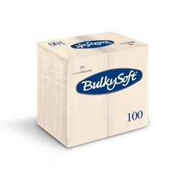 Bulkysoft Rainbow 40cm 2-Ply Cream Dinner Napkins 1/8 Fold