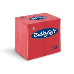 Bulkysoft Rainbow 40cm 2-Ply Red Dinner Napkins 1/8 Fold