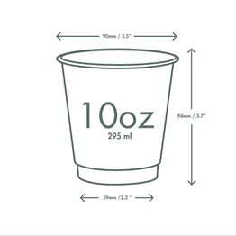 Vegware VDW-FG10 10oz Feel Good Double Wall Hot Cup, 89-Series alternative