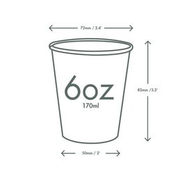 Vegware 6oz Feel Snug Single Wall Hot Cup 72-Series - LV-FS06 alternative